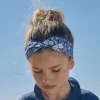 Sergent Major Chapeau & Foulard-Bandeau bleu et blanc &agrave; imprim&eacute; fleuri