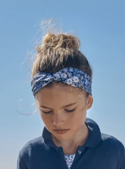 Sergent Major Chapeau & Foulard-Bandeau bleu et blanc à imprimé fleuri