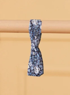 Sergent Major Chapeau & Foulard-Bandeau bleu et blanc &agrave; imprim&eacute; fleuri