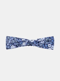 Sergent Major Chapeau & Foulard-Bandeau bleu et blanc &agrave; imprim&eacute; fleuri