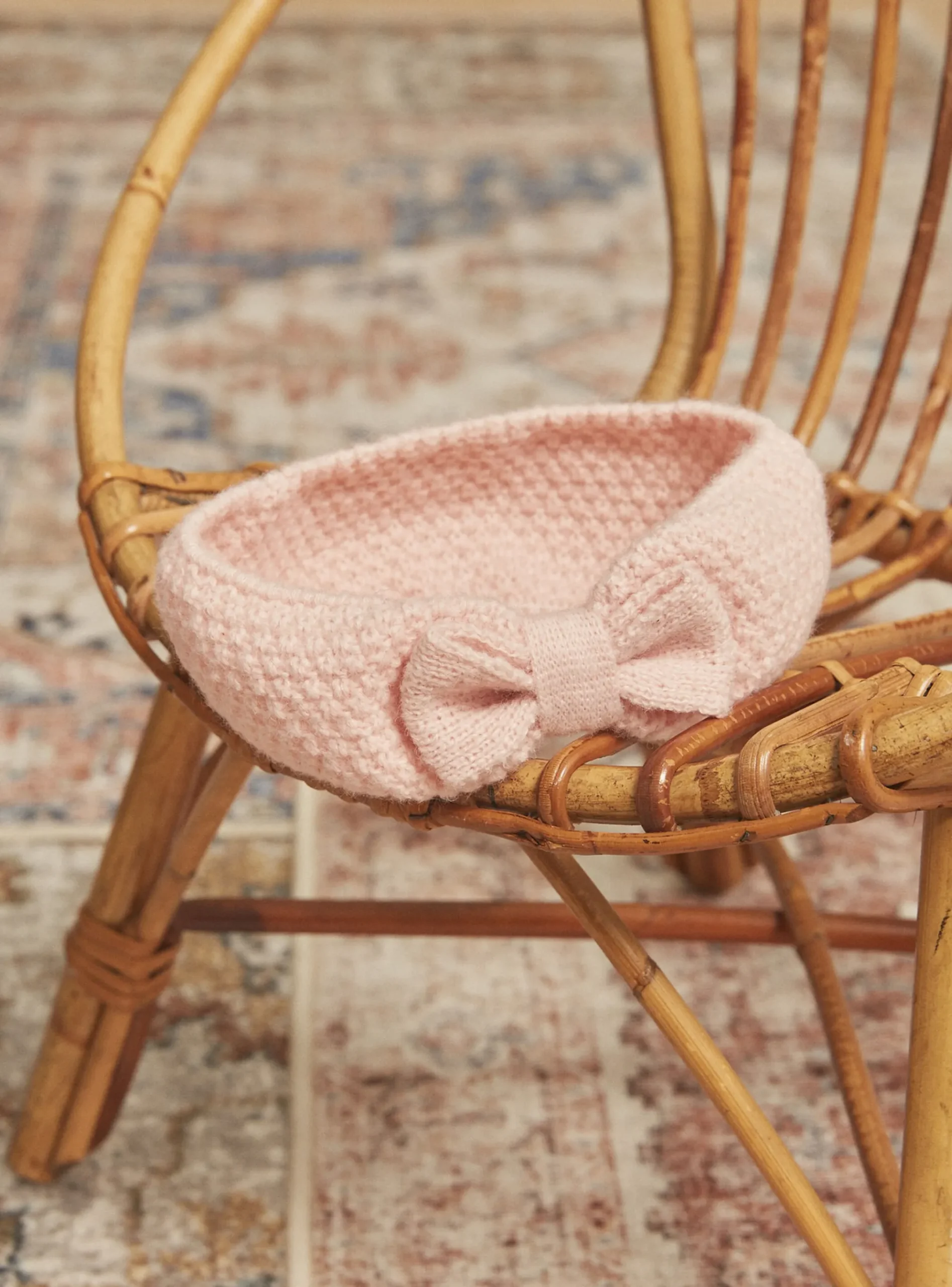 Sergent Major Chapeau & Bandeau | Bonnet, Echarpe & Gant-Bandeau rose vintage en tricot