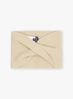 Sergent Major Bonnet, Echarpe & Gants-Bandeau taupe en tricot