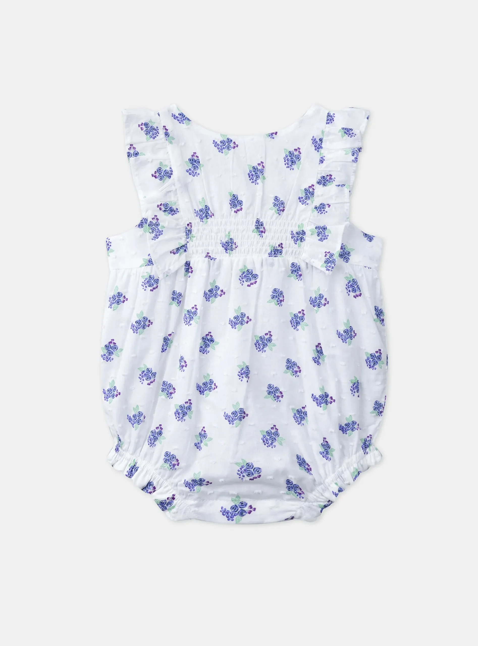 Sergent Major Robe-Barboteuse écrue à fleurs