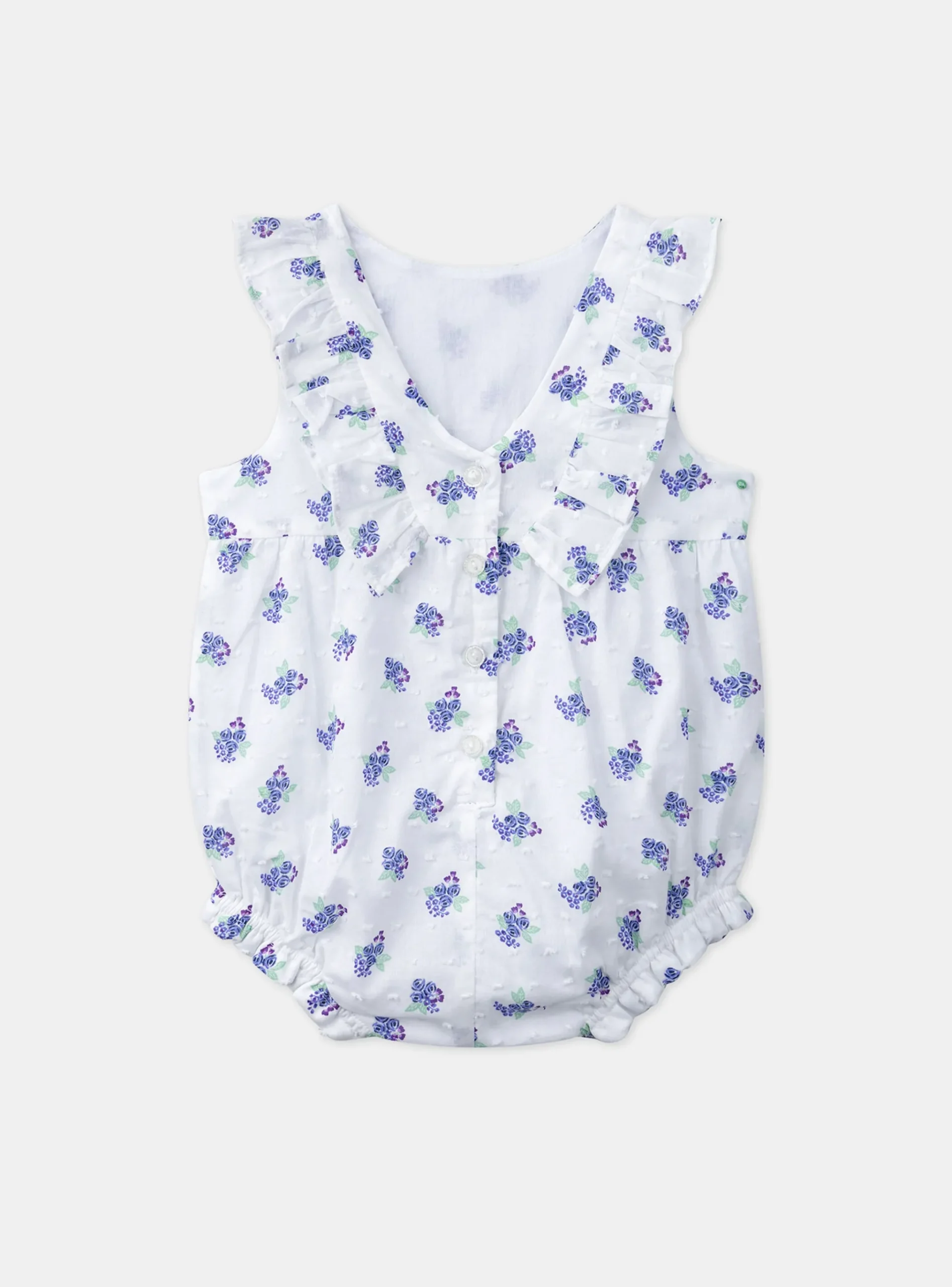 Sergent Major Robe-Barboteuse écrue à fleurs