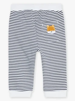Sergent Major Ensemble Jogging-Bas de surv&ecirc;tement &eacute;cru &agrave; imprim&eacute; &agrave; rayures