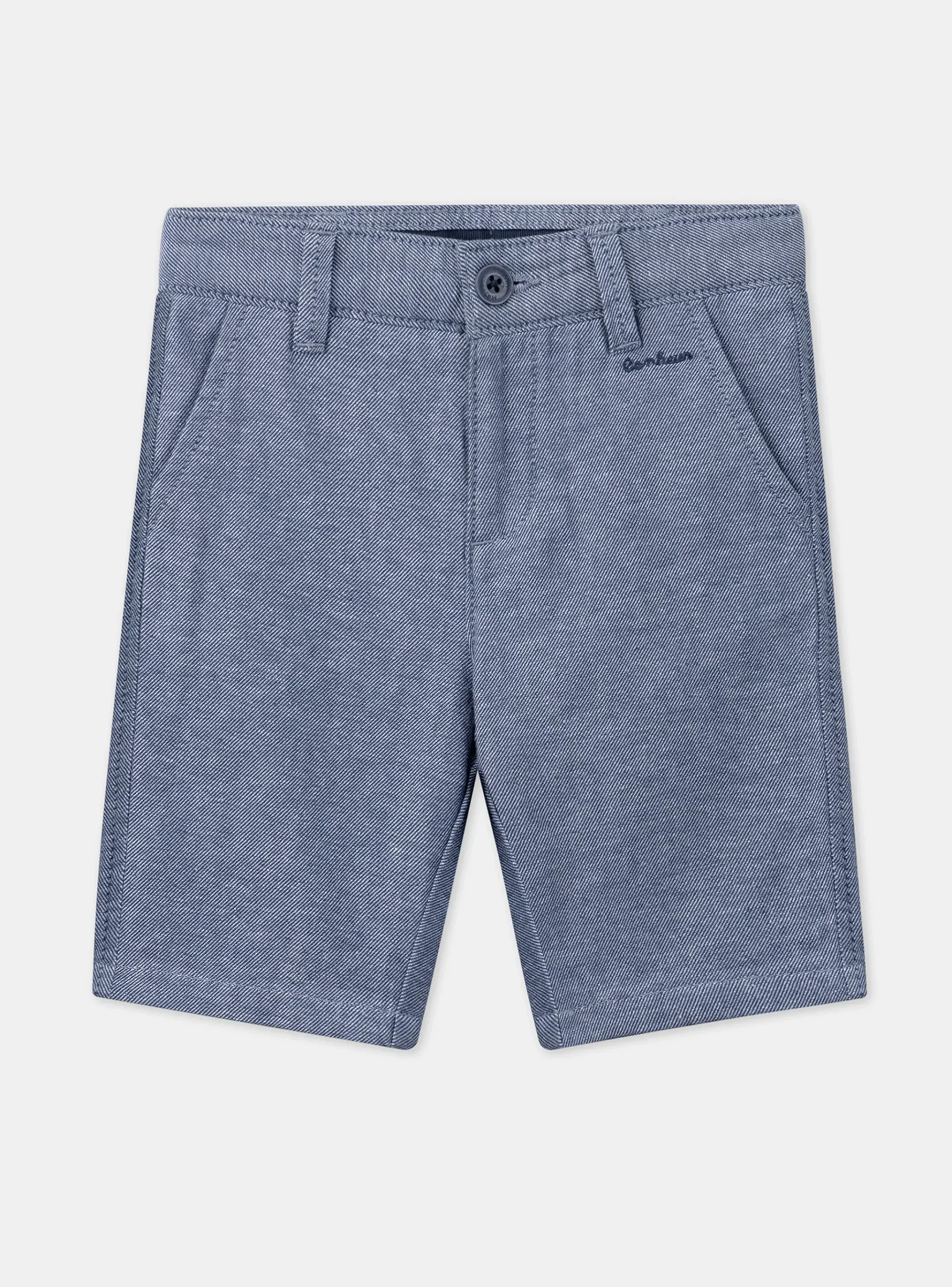 Sergent Major Bermuda-Bermuda bleu broderie