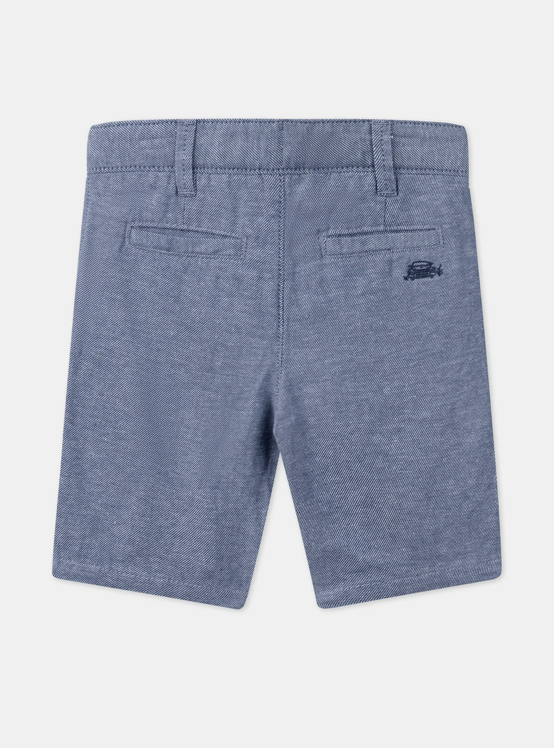 Sergent Major Bermuda-Bermuda bleu broderie