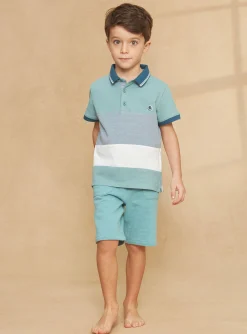 Sergent Major Bermuda-Bermuda turquoise en molleton