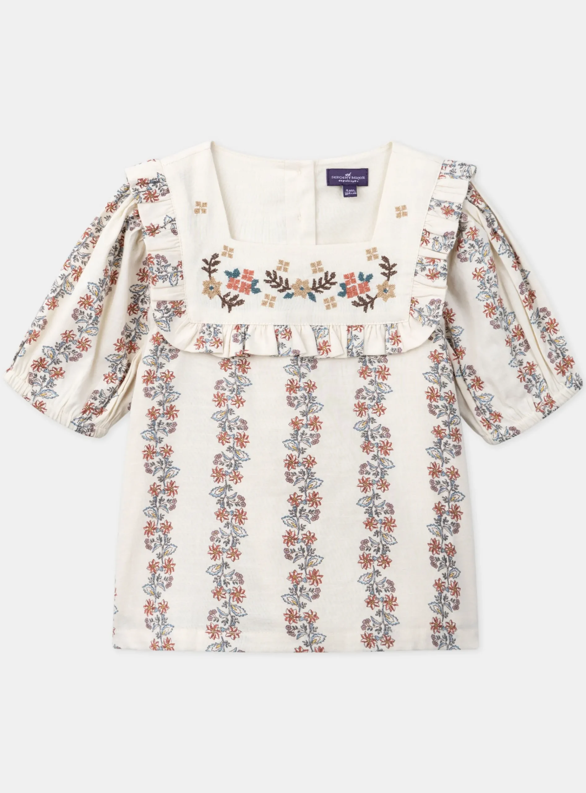 Sergent Major Blouse & T-shirt-Blouse à volant motif fleuri