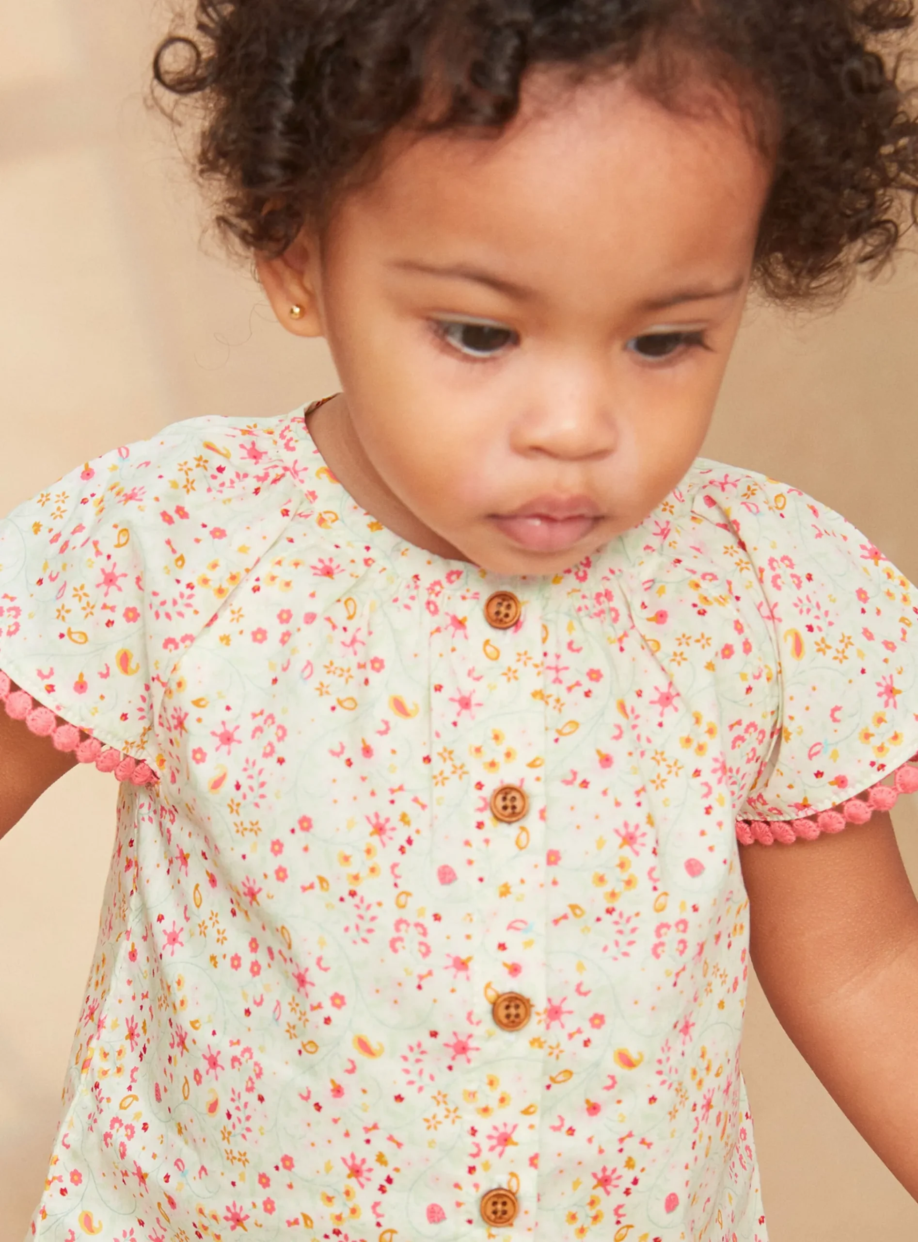 Sergent Major T-shirt & Blouse-Blouse beige fleurie