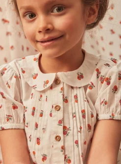 Sergent Major Blouse & T-shirt-Blouse &eacute;crue &agrave; imprim&eacute; fruits