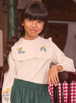 Sergent Major Blouse & T-shirt-Blouse en jersey brodée