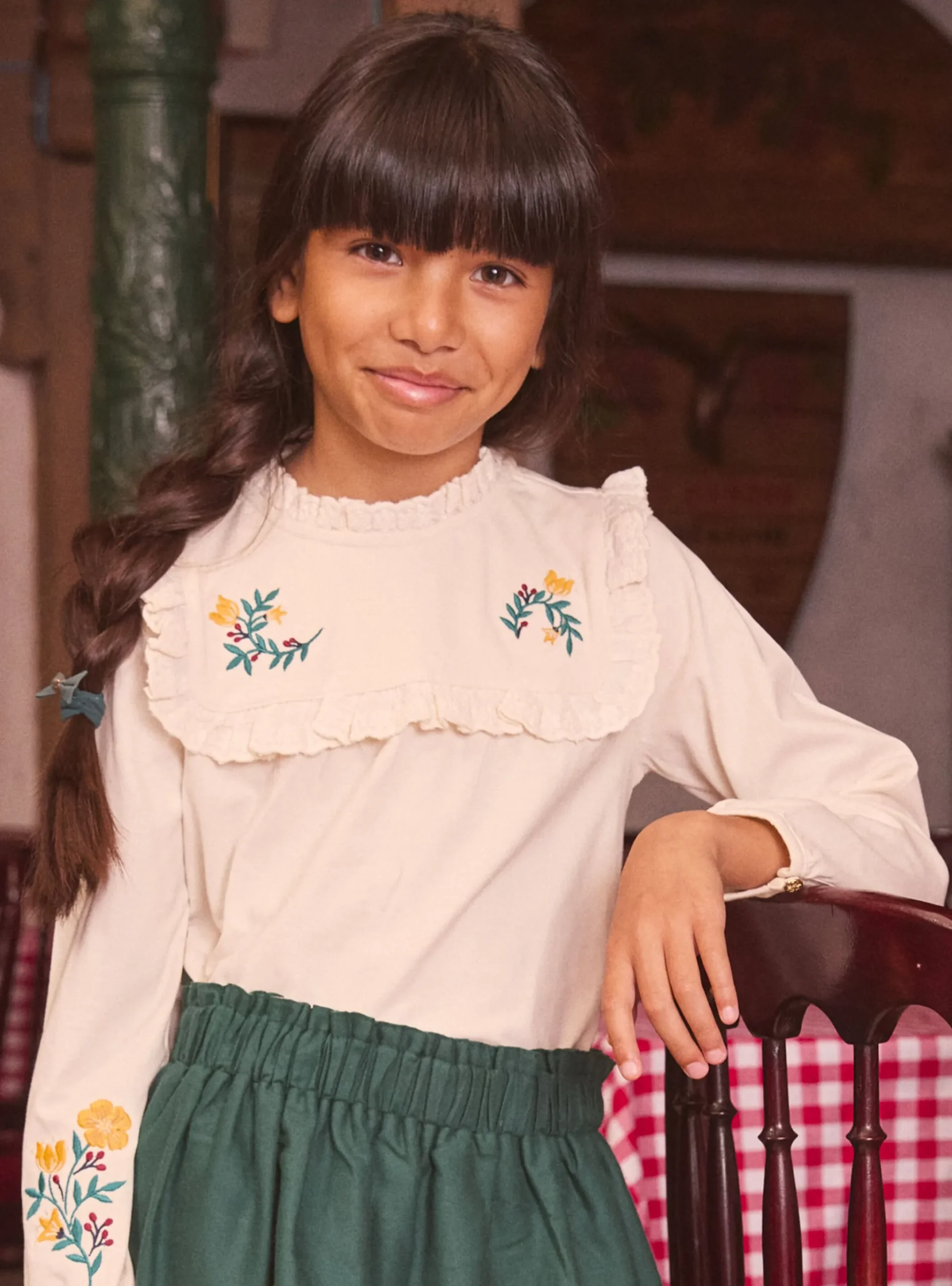 Sergent Major Blouse & T-shirt-Blouse en jersey brodée