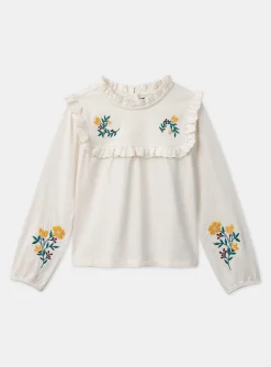 Sergent Major Blouse & T-shirt-Blouse en jersey brodée