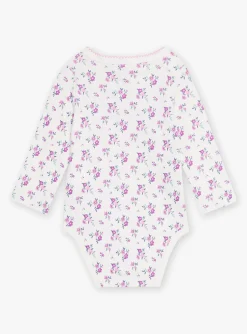 Sergent Major Chaussettes & Collant-3 bodies &agrave; manches longues &eacute;cru en coton bio
