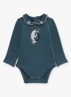 Sergent Major Body-Body bleu ardoise &agrave; manches longues en molleton