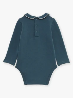 Sergent Major Body-Body bleu ardoise &agrave; manches longues en molleton