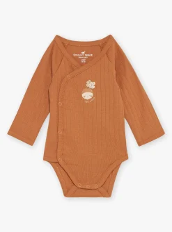 Sergent Major Tenues & Ensembles-Body caramel, salopette &eacute;crue et chaussettes beiges