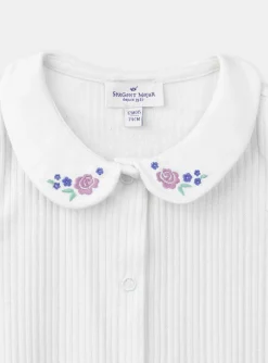 Sergent Major Body-Body écru col brodé
