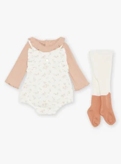 Sergent Major Tenues & Ensembles-Body rose ancien, barboteuse &eacute;crue et collant