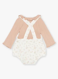 Sergent Major Tenues & Ensembles-Body rose ancien, barboteuse &eacute;crue et collant