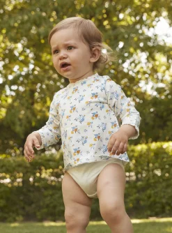 Sergent Major Body-Body T-shirt écru à imprimé fleuri