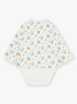 Sergent Major Body-Body T-shirt &eacute;cru &agrave; imprim&eacute; fleuri
