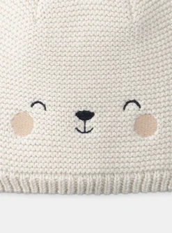 Sergent Major Bonnet, Echarpe & Gant-Bonnet Beige Chin&eacute;
