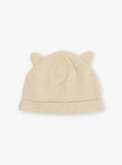 Sergent Major Bonnet, Echarpe & Gants-Bonnet beige en tricot