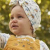 Sergent Major Bonnet, Echarpe & Gant-Bonnet &eacute;cru &agrave; imprim&eacute; fleuri