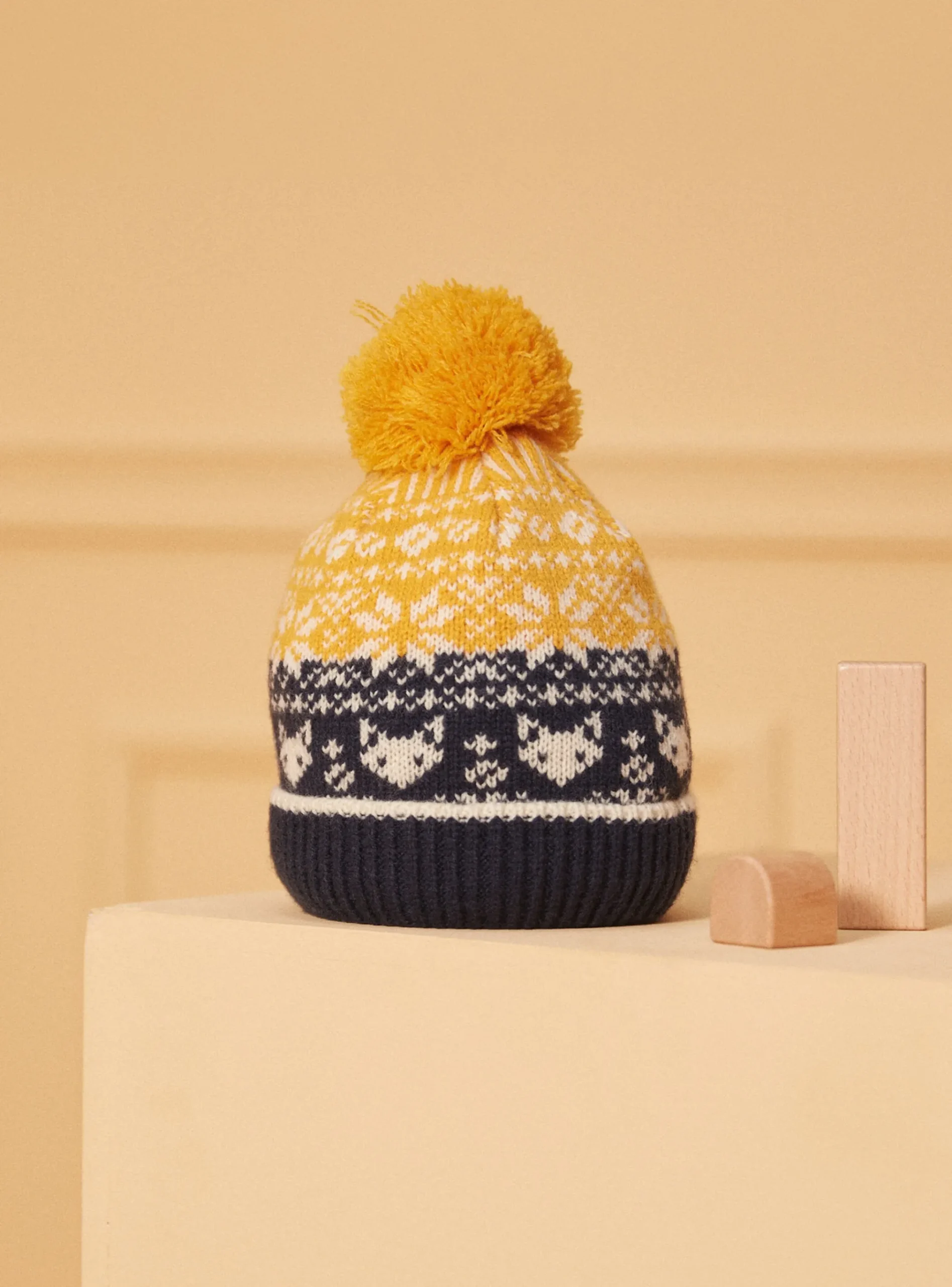 Sergent Major Bonnet, Echarpe, & Gant-Bonnet jacquard tricolore