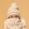 Sergent Major Bonnet, Echarpe & Gants-Bonnet maille avec pompom