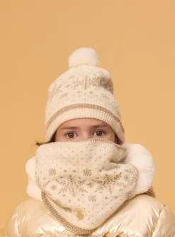 Sergent Major Bonnet, Echarpe & Gants-Bonnet maille avec pompom