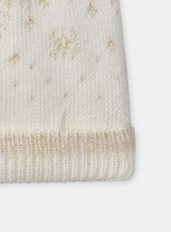 Sergent Major Bonnet, Echarpe & Gants-Bonnet maille avec pompom