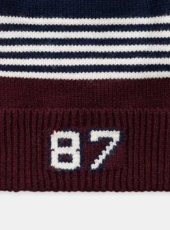 Sergent Major Bonnet, Echarpe, & Gant-Bonnet maille avec pompom