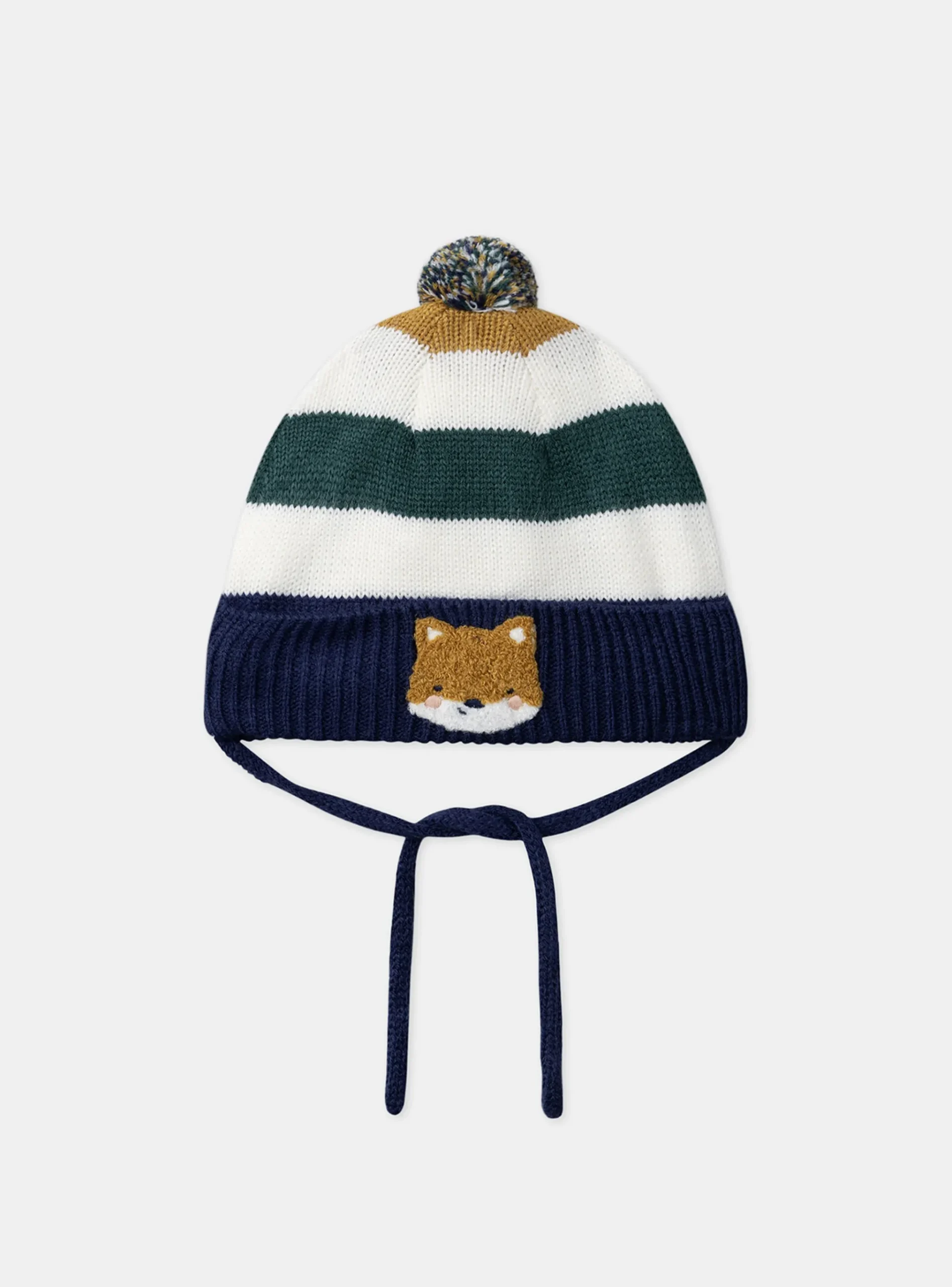 Sergent Major Bonnet, Echarpe & Gant-Bonnet rayé renard