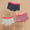 Sergent Major Sous-vêtement & Chaussettes-3 boxers bleu marine, rouge et gris &agrave; motif galaxies et imprim&eacute; &agrave; rayures