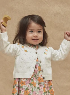 Sergent Major Pull, Gilet & Cardigan-Cardigan ajouré avec broderies