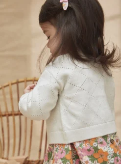Sergent Major Pull, Gilet & Cardigan-Cardigan ajour&eacute; avec broderies