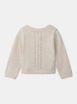 Sergent Major Pull, Gilet & Cardigan-Cardigan ajouré en fils métallisés