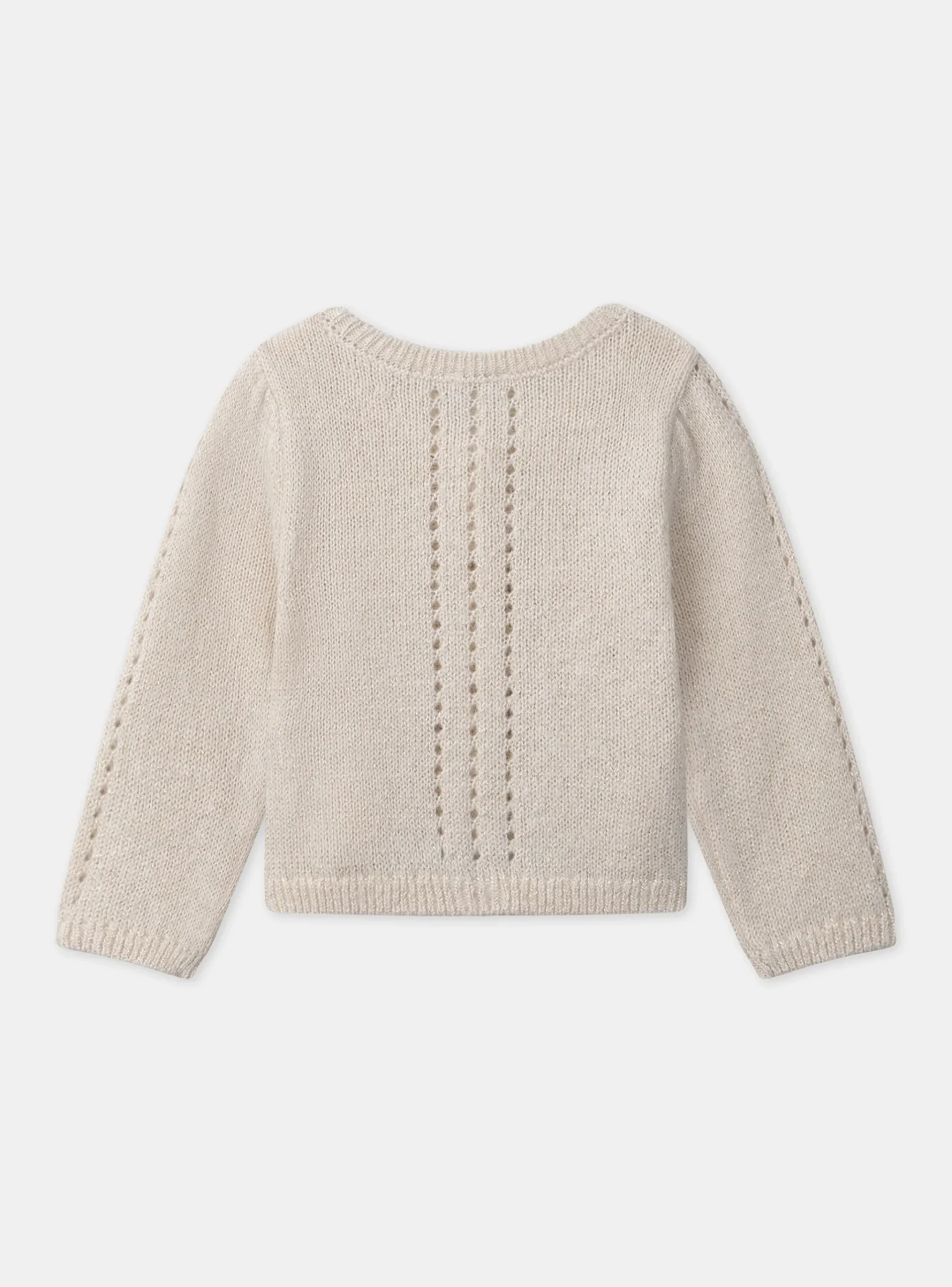 Sergent Major Pull, Gilet & Cardigan-Cardigan ajouré en fils métallisés