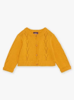 Sergent Major Pull, Gilet & Cardigan-Cardigan ambre jaune
