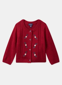 Sergent Major Pull, Gilet & Cardigan-Cardigan brod&eacute; fleurs