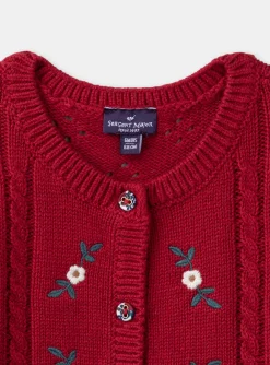 Sergent Major Pull, Gilet & Cardigan-Cardigan brod&eacute; fleurs