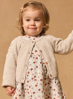 Sergent Major Pull, Gilet & Cardigan-Cardigan chiné fleurs