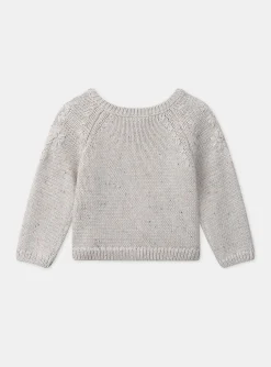 Sergent Major Pull, Gilet & Cardigan-Cardigan chiné fleurs