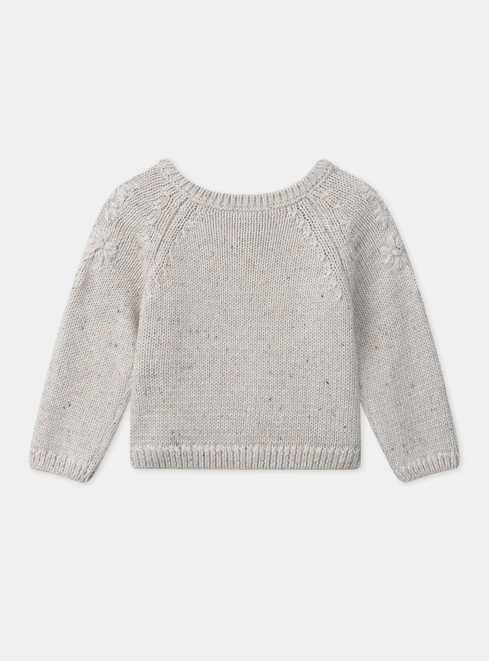 Sergent Major Pull, Gilet & Cardigan-Cardigan chiné fleurs