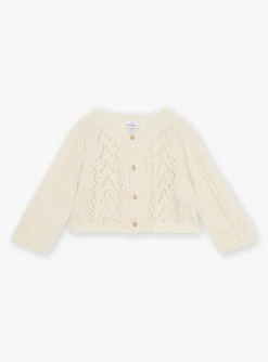 Sergent Major Pull, Gilet & Cardigan-Cardigan &eacute;cru &agrave; manches longues