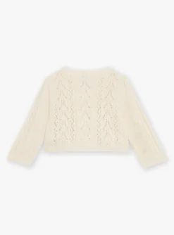 Sergent Major Pull, Gilet & Cardigan-Cardigan &eacute;cru &agrave; manches longues