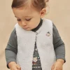 Sergent Major Pull, Gilet & Cardigan-Cardigan &eacute;cru sans manches en fourrure synth&eacute;tique